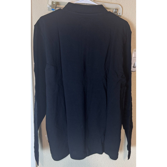 New Selected Homme Polo Shirt Mens S long sleeve Black classic minimalist - Picture 4 of 6